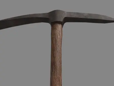 Pickaxe Worn - Railroad Style Low-poly 3D model