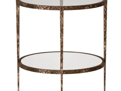Clairemont Round Side Table Crate and Barrel 3D model