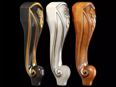 Classic leg 022 3D model