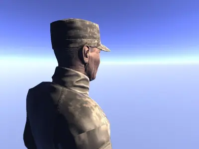 Brave Soldier - animated rigged Military Man Low-poly 3D model