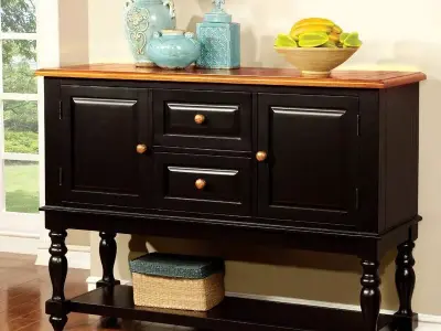 Antique Oak Tanner Country Sideboard 3D model