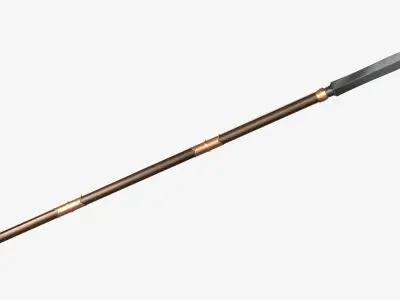 Japanese Spear SU Yari 4 colors 3D model