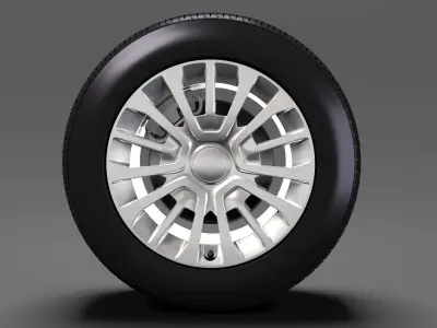 Toyota ProAce Van wheel 2017 3D model