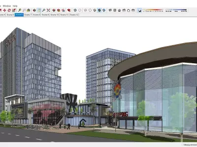 Sketchup Commercial Complex 122 3D model