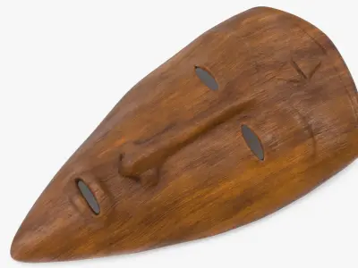  African Congo Mask 2 Wood 