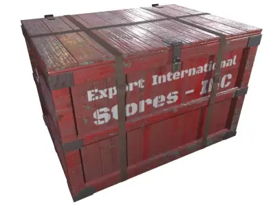 Cargo Crate Game Ready Low-poly 3D model