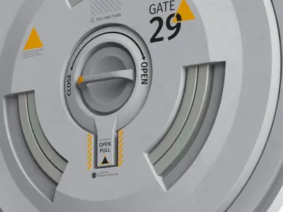 Gate 29 Sci-Fi Access Hatch White 3D model