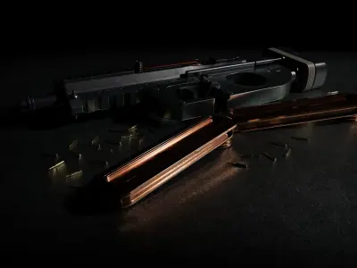 FZ 48X SMG Low-poly 3D model