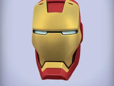 Iron Man Helmet Low-poly 3D model