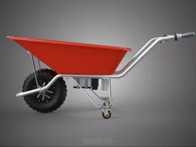 TRI 3 THREE TIRE WHEEL WHEELBARROW BARROW POWER ASSIST ELECTRIC 3D model