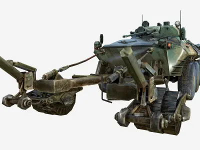 BTR-90 Trall Russian APC Free low-poly 3D model