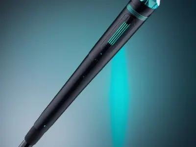 Futuristic Glowing Energy Staff 3D model