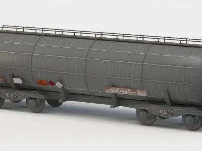 Train wagon Low-poly 3D model