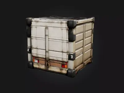 Realistic Cargo Box Model Low-poly 3D model