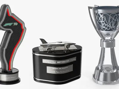 Racing Trophies Collection 3D model