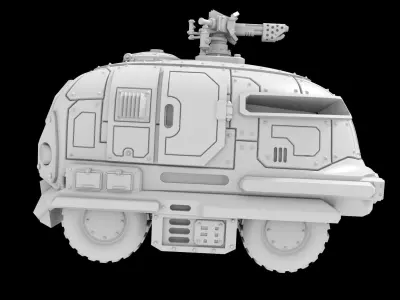 VEHICLE II with flamer 3D print model 3D print model