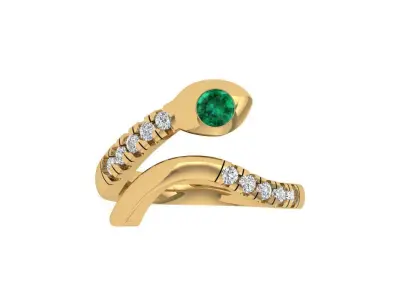 Art Deco Ring 3D print model 30