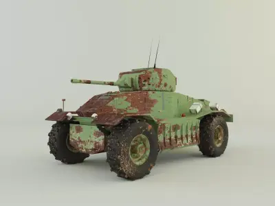 aec armoured military vehicle 3d model 3D model