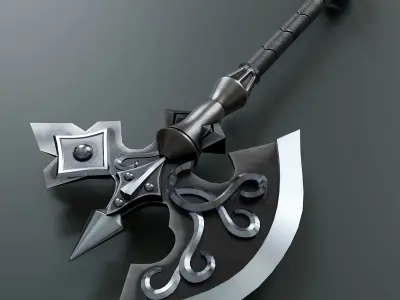 Simple ax in fantasy style 033 3D model
