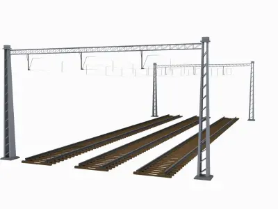 Railway Elements Pack 3D model