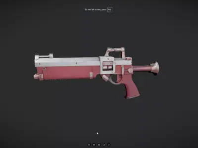 futuristic sci-fi gun 3D model purchase