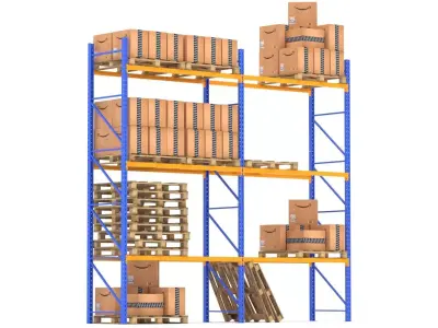 Amazon Warehouse Rack 3D model