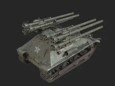 Vietnam War USMC Rifle Multiple 106 mm Self-propelled M50 Ontos Low-poly 3D model
