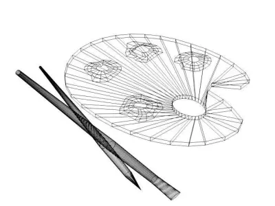 Drawing Tool - Color Palette 3D model