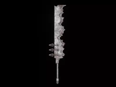 butcher sword blade Low-poly 3D model