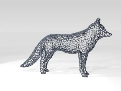 Fox Voronoi 3D model