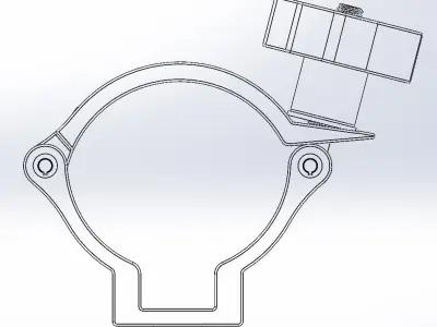 Clamp for pipe 48-51mm 100kg 3D model