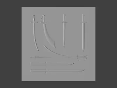 FANTASTIC - Sword Pack Free low-poly 3D model