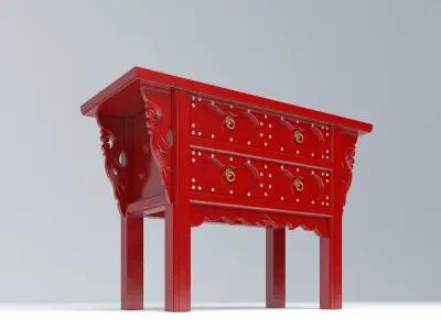 CHINESE ALTAR CABINET Low-poly 3D model
