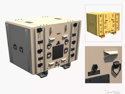 Military Shipment Case PBR Low-poly 3D model