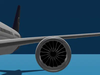 Boeing 787-9 Lufthansa 3D model  3D model