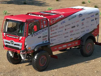 Hino Motors Dakar Rally Truck 3D model