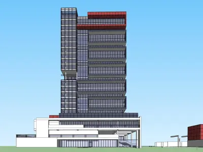 Sketchup Office building T4 3D model
