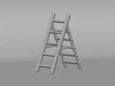Wooden Ladder Low-poly 3D model buy