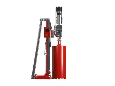 Concrete Diamond Core Cutting Drill Machine 3D model