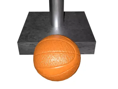 Basketball Hoop Low-poly 3D model 6