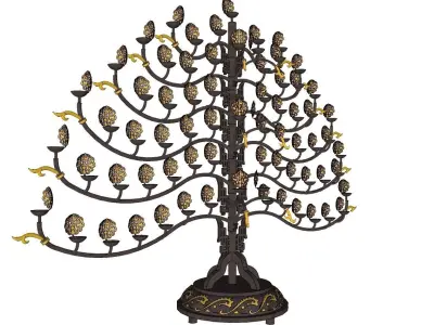 there are lots of lamps in the tang dynasty of China 3D model