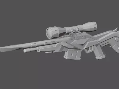 Seahorse Sniper Game Ready 3D Model Low-poly 3D model