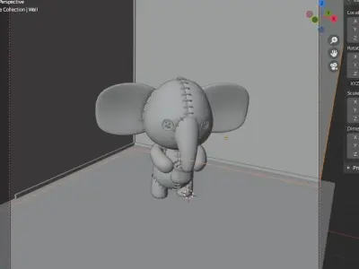 TOY ELPHANT ANIMATED Low-poly 3D model