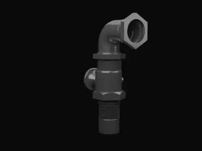 Plastic Pipes with Fittings  Free 3D model