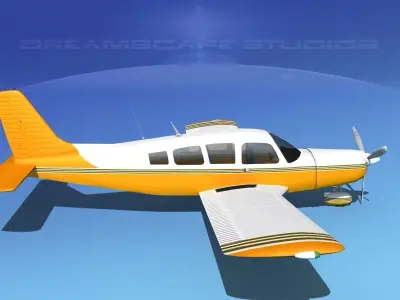 Piper Cherokee Six 260 V14 3D model