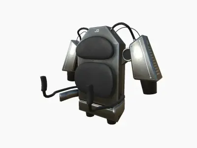 Jetpack G07 Steel - SciFi Character Design Low-poly 3D model