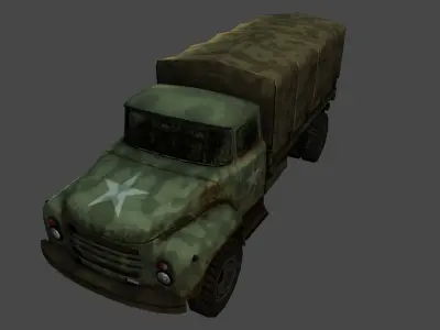 Army Truck   Low-poly 3D model