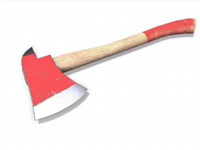 Fire Axe Low-poly PBR Free low-poly 3D model
