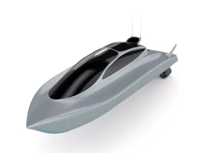Electric Motorboat 3D model
