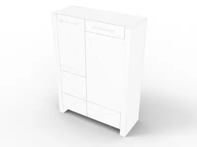 Modern Cabinet Low-poly 3D model